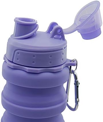 CMSOOL boca s uklonjenom vodom 500ml / 17oz BPA BPA besplatna sportska boca sa karabinom, silikonska prenosiva boca sa procurilom,