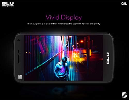 BLU C5L Android mobitel 5 '' 16GB Tvornica memorije otključana 5,0 '' Display -Black