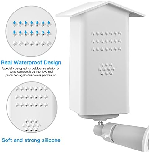 Holaca Real Water Otporan na zaštitni poklopac + metalni nosač zidova za Wyze Cam Pan V2, pogodan za unutarnju i vanjsku upotrebu,