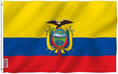 Anley fly Breeze 3x5 foot Ekvador Zastava-živopisne boje i fade proof - platno zaglavlje i dvostruko Prošiveno-ekvadorske nacionalne
