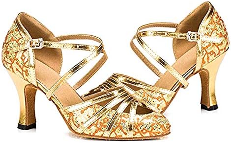 Hipposeus Latino plesne cipele za žene Glitter Salsa Performance Plesne cipele, Model YC-L131