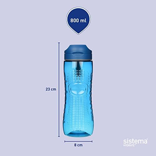 Sistema Tritan Aktivni sportski boca za vodu | 800 ml | Propuštena boca za vodu | BPA bez | Razvrstane boje