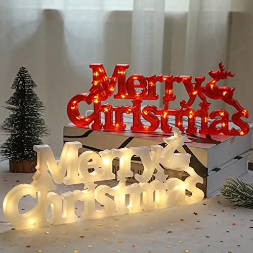 Sretan Božić pismo svjetla, Sretan Božić znak svjetla na baterije Garland rasvjeta, visi Božić LED svjetla za Božić drveće Nova godina