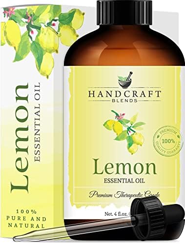 Esencijalno ulje i limunski osnovni ulje za ruci - ogromno 4 fl. OZ - čista i prirodna esencijalna ulja - premium terapeutska