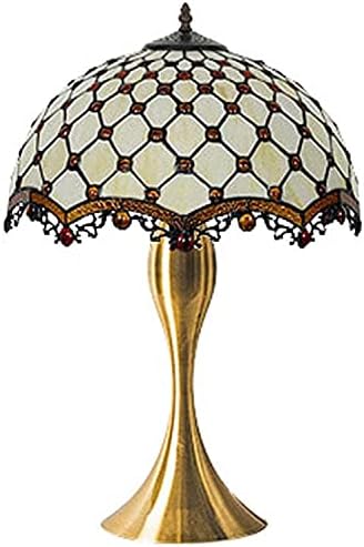 Oitto mediteranska klasična stolna svjetiljka Tiffany Stil vitrajna svjetiljka sa kristalnim perlicama za noćno dvosoban stan za čitanje spavaće sobe 30cm