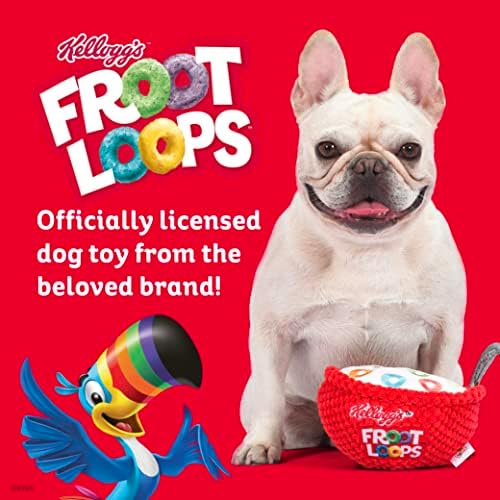 Kellogg's za kućne ljubimce 6 Froot Loops Plush Squeak Toy Dogs / zvanično licencirani Proizvodi za kućne ljubimce | igračke za pse