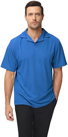 YuKaichen muške polo majice kratki rukav brzi suhi golf tenis majica Solidna jednostavna osnovna polo majica