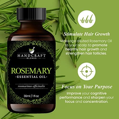 Ručno rabljeni Rosemary Essenty ulje - čisto i prirodno - premium terapijsko esencijalno ulje za difuzor i aromaterapiju - 1