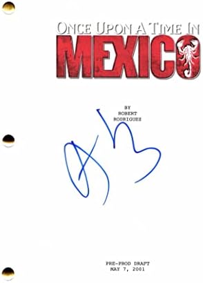Antonio Banderas potpisao je autograph jednom u Meksiko Cijeli filmski skript - Salam Hayek, Johnny Defp, Willem Defoe - Filadelfija,