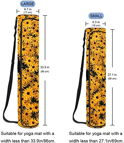 Chrysanthemum Yoga Mat torbe torba za nošenje joge sa punim patentnim zatvaračem za žene i muškarce, nosač prostirke za jogu sa podesivim