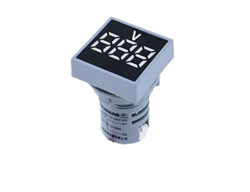 Fehauk 22mm Mini digitalni voltmetar kvadrat AC 20-500V Volt tester za ispitivanje napona Merač LED lampica LED lampica