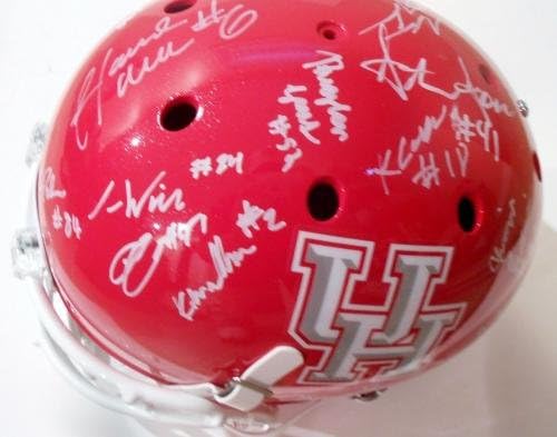 tim Univerziteta u Houstonu Cougars potpisao je F / S fudbalsku kacigu w / COA Ward C - autograme College Helmets