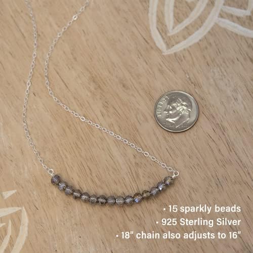 EFYTAL 15. rođendan za poklone za nju, ogrlica od srebra, 15 perli za djevojčicu od 15 godina, Pokloni Quinceanera, pokloni za djevojčice