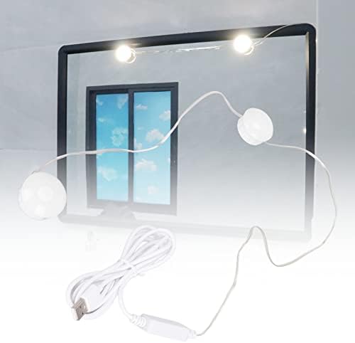 Fafeicy 2.3 m LED svjetlo za ogledalo, Abs USB lampa za ogledalo za šminkanje, sa ručnom kontrolom prekidača, za svjetlo za punjenje