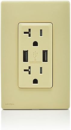 Leviton Ruaa2-Rn Renus USB punjač / dupleks otporan na tamper, 20A-125VAC, bogata mornarica