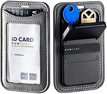PUNCUBE držač značke / novčanik-držač lične karte sa držačem za ključeve i utorom za 3 kartice - za ured, posao