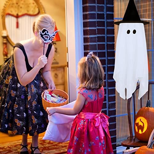 Aiex Halloween Ghost Dekoracija duhova, Halloween Hanging Ghost Witch Hat White Ghost Decor za dvorište Garden Odrezi za odmor