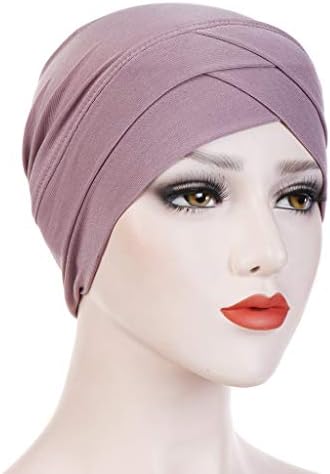Ležerni turbanovi za žene muslimanske čvrste boje Hijab Caps Stretch hidžab za žene omotajte glavu za glavu Scave hemotro