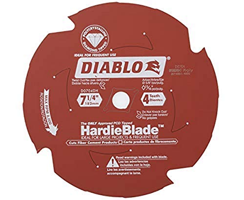 Diablo od Freuda d0704dh 7-1 / 4 x4T PCD Tip TCG Hardie Fiber cementna testera Bld, 5/8 Sjenica, višebojna