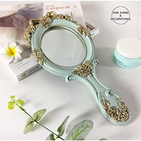 AHFAM ogledalo za šminkanje slatka Kreativna Vintage ogledala za ruke ogledalo za šminkanje ručno kozmetičko ogledalo sa ručkom za
