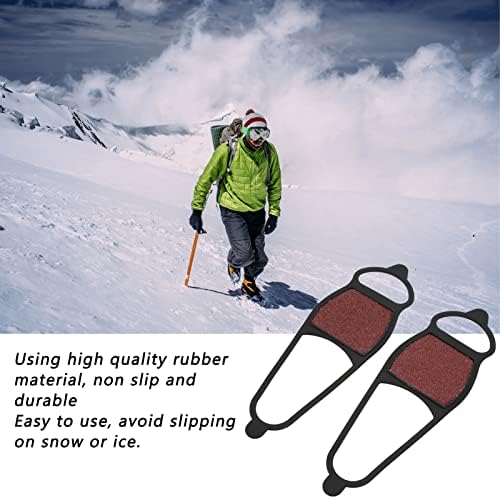 Tbest Planinarska ledena oprema 1 par grubo pijesak zimske protiv klizanja ledene snijeg cipele vučne ceve Creampons cipele navlake