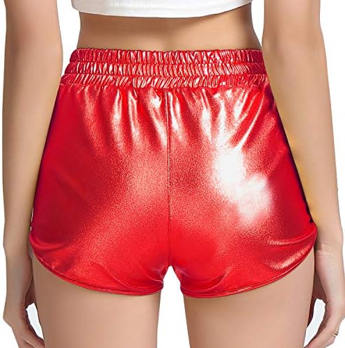 Mirawise Girls Metalne kratke hlače Sjajne vruće hlače Sparkly Dance Outfits kratke hlače