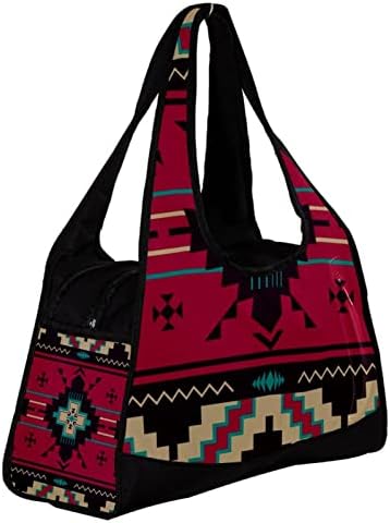 Aztec etnički uzorak Travel Duffel Bag Sports Bag Torba za vikend preko noći torba za žene muškarci