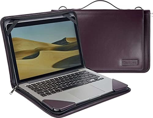 Brounl Purple kožni laptop Messenger futrola - kompatibilan sa Samsung Chromebook XE303C12-A0guk 11,6-inčni laptop