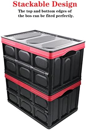 Guozi 30-litara za skladišni kanti sa poklopcem, izdržljivi plastični sklopivi sanduk za skladištenje, kutija za odlaganje kutije