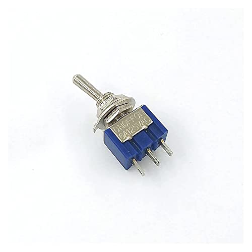 Dfamin 10pcs Prebaci prekidač na 3 pin 3 Položaj Mini zasuivanje MTS-103 AC 125V / 6A 250V / 3A Prekidač za napajanje SPDT Auto Automatski