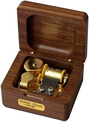 Youtang Music Box, Mini Veličina Creative Wooden 18-nota Muzička kutija za navijanje, muzičke igračke, melodija: Poljubi kišu