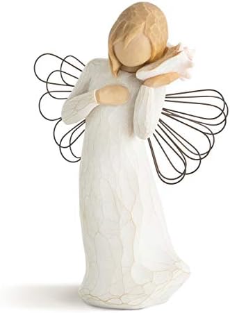 Willow Tree misleći na vas anđeo, isklesana ručno oslikana figura
