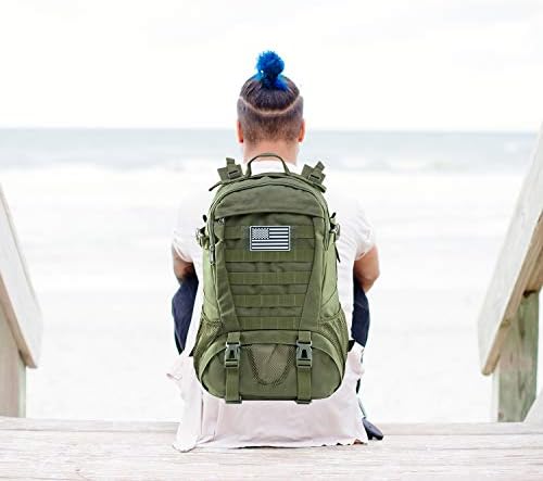 Jueachy taktički ruksak za muškarce dnevni paket za planinarenje Molle Vojni ruksak vodootporna 30 ~ 35L EDC torba sa zakrpom za zastavu