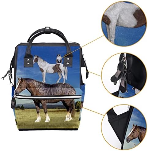 Guerotkr putni ruksak, vrećice za pelene, ruksak pelena, konj i mačka životinja