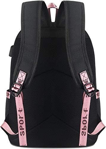 Roffatide Anime Haikyuu backpack FIT 15-inčni crni knjigovodbeni tiskani školski torba za dječake Djevojke Travel Daypack sa USB punjenjem