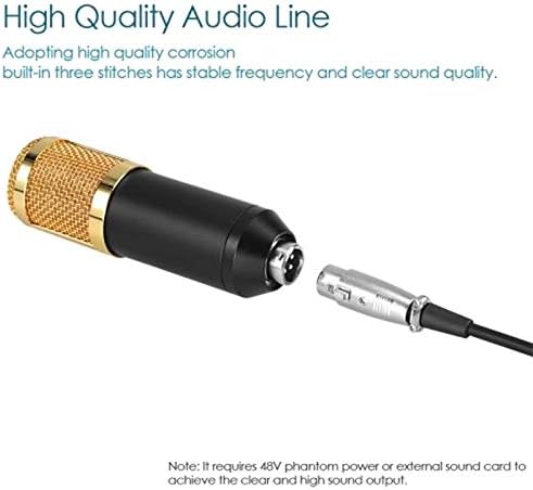 Uxzdx kondenzatorski mikrofon Studio snimanje zvuka emitovanje sa amortizerom 3.5 Mm O kablovski spužvasti mikrofon