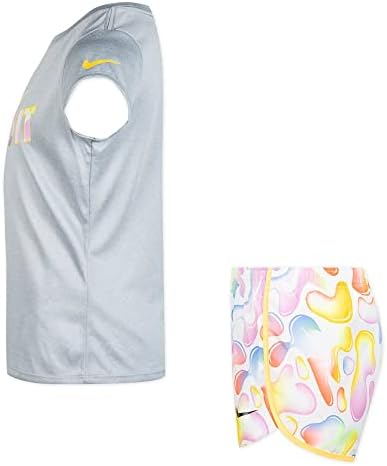 Nike Little Girls dri-FIT majica i štampani šorc od 2 komada
