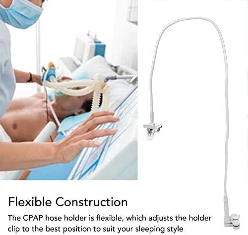 Cpap držač crijeva za Cpap cijev, fleksibilna struktura siguran pouzdan Nerđajući čelik prijenosni CPAP vješalica za crijevo za noćni
