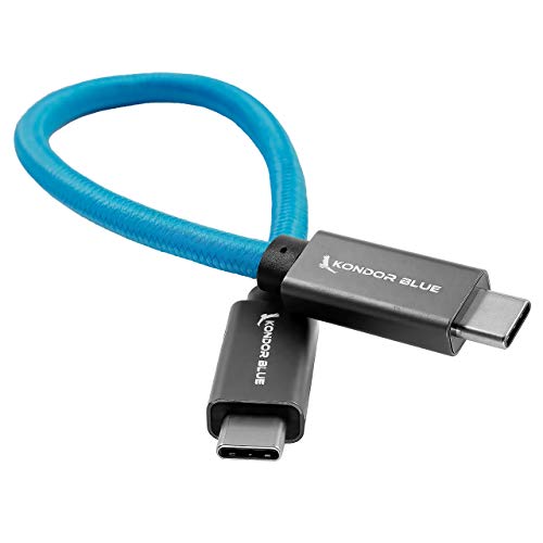 KONDOR BLUE 8.5 Ravna USB C 3.1 Gen 2 10 GB / S 100W | Pleteni kabel za 8K podataka i isporuku napajanja