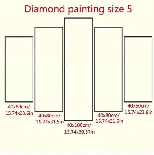 DIY 5D dijamantski Setovi za farbanje za odrasle, 5 kompleta / komada dijamantskog vezenja puna bušilica kristalni vještački dijamantski