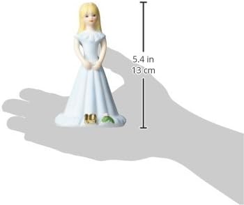 Enesco odrastanje djevojčica Blonde 10 porculan figurica, 5,5 , plava, ružičasta