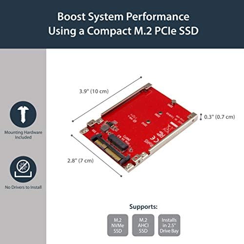 Starch.com M.2. PCI-E NVME do U.2 adapter - nije kompatibilan sa SATA pogonima ili SAS kontrolerima - za M.2 PCIe NVME SSDS - PCIe