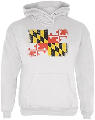 Rođena i povišena državna zastava Maryland Mens Hoodie