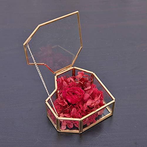 Qtt kutije za nakit evropski stil zlatni sanduk u obliku srca Retro Bakarni rub stakleni vitrina za nakit kutija za nakit za žene
