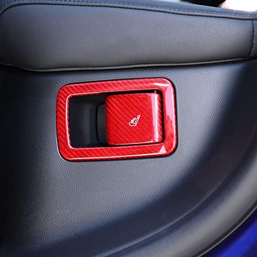 TOYCIDFG CAR Carbon Enterijer Enterijer zadnjeg sjedala prekidača poklopca okvira Poklopac za Maserati Grecale 2022+ dodataka, 4pcs