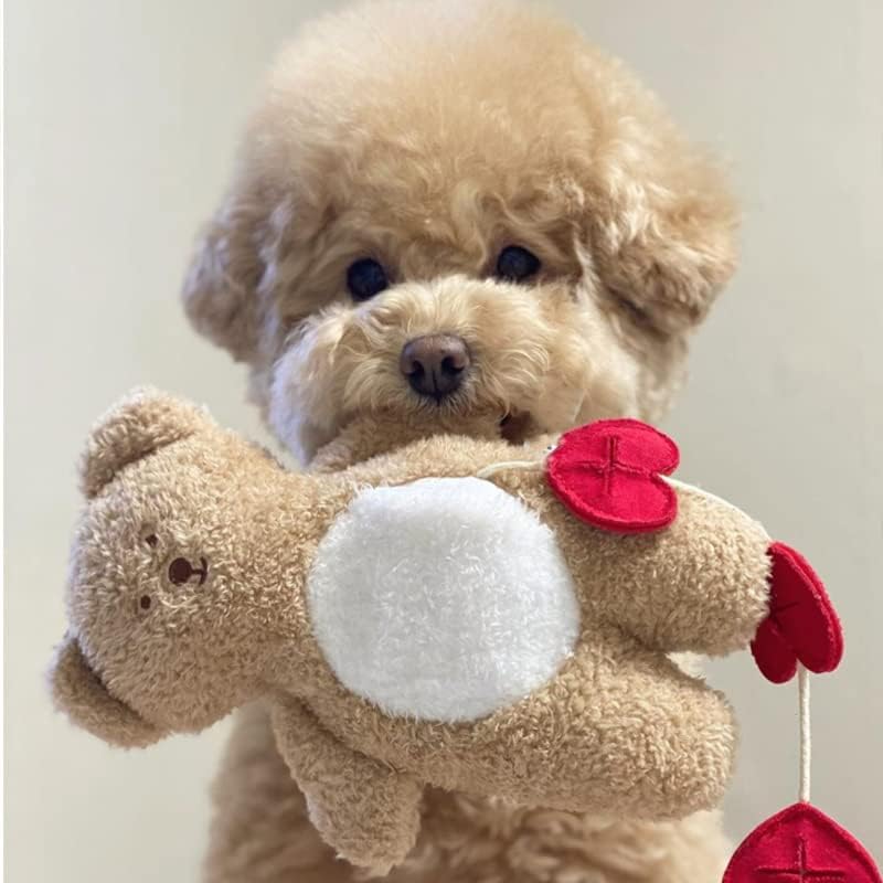 Wowmolly Nosework Teddy Bear Dog igračka, škripac i prikrivanje papira iznutra, pokloni za štenad, plišana igračka za malog i srednjeg