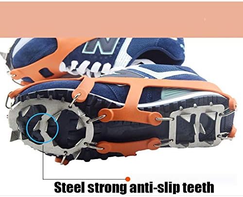 Zima na otvorenom sa 18 zuba Cramponi za penjanje na ledu koji pješački ledeni ribolov snijeg cipele protiv klizača cipele manganske