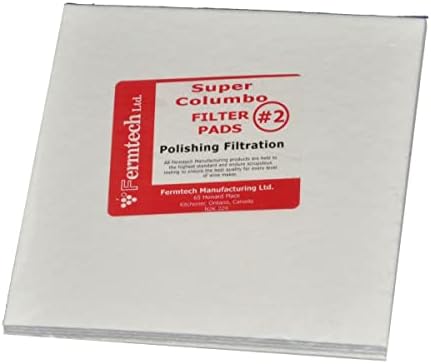 2 Filter jastučići 20 cm x 20cm za filtere za tanjur 20x20. Jastučići ocijenjeni na 2 mikrona. Radi sa Super Colombo vinskim filterima,