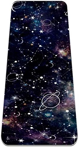 Siebzeh tamno plavo zvjezdano noćno nebo zvijezde Planet Premium debela prostirka za jogu Eko prijateljska gumena podloga za zdravlje