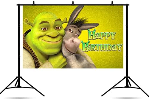 SOPAK Shrek pozadina za rođendanske zabave dekoracije, Shrek i magarac pozadina za Baby Shower Party torta Tabela dekoracije zalihe,